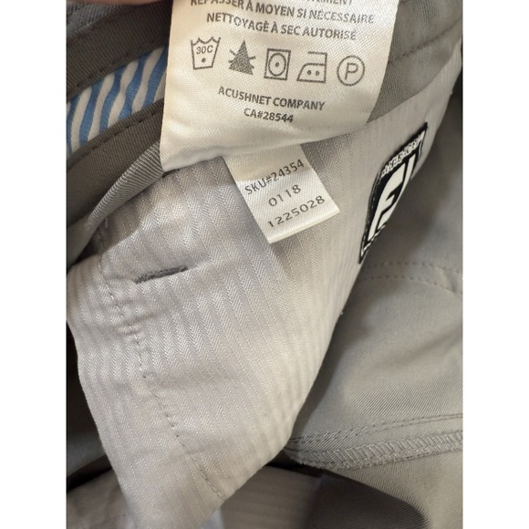 Footjoy Men's Gray Pants 34x32 tag actually 34x29 NWOT - Picture 5 of 7